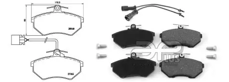 71112BAP Колодки тормозные передние Audi 80,90/VW Golf III (1H1) (91-00) APLUS підбір по vin на Brocar