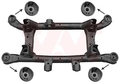 8381629 Підрамник задній HYUNDAI TUCSON тільки 4WD (вир-во Van Wezel) VAN WEZEL підбір по vin на Brocar