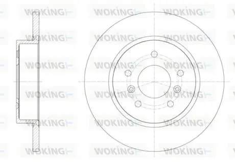 D6158200 Диск тормозной задний (кратно 2) (пр-во Remsa) Nissan Qashqai II / Renault Kadja WOKING подбор по vin на Brocar