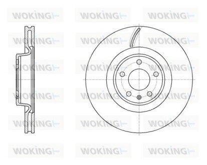 D6197010 Диск тормозной передний (пр-во Remsa) Audi A4 A5 17>, A6 A7 18>, Q5 17> WOKING підбір по vin на Brocar