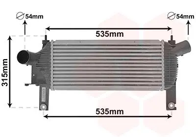 13004339 Інтеркулер NISSAN NAVARA (2005) 2.5 DCI (вир-во Van Wezel) VAN WEZEL підбір по vin на Brocar