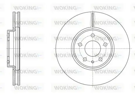 D6160510 Диск тормозной передний (кратно 2) (пр-во Remsa) Ford Mondeo V 1.0 1.5 2.0EcoBoo WOKING подбор по vin на Brocar