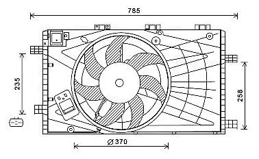 OL7621 Вентилятор, охлаждение двигателя AVA COOLING підбір по vin на Brocar