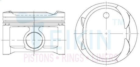 46353025 Поршни +0.25mm (к-кт на мотор) 1AZ-FE Avensis, Camry, RAV-4 TEIKIN підбір по vin на Brocar