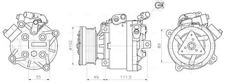 MTAK294 Компресор кондиціонера MITSUBISHI ASX/ LANCER (2007)- (AVA) AVA COOLING подбор по vin на Brocar
