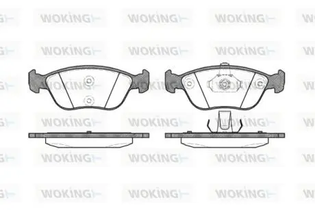 P622300 Колодки гальмівні WOKING підбір по vin на Brocar