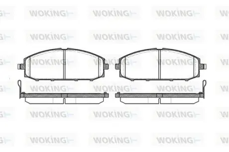 P611304 Колодки тормозные WOKING підбір по vin на Brocar