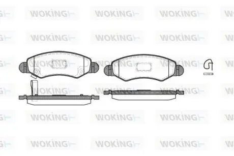P602321 Колодки гальмівні WOKING підбір по vin на Brocar