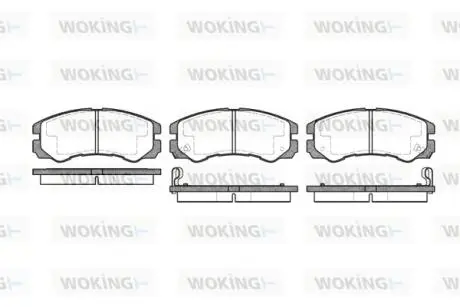 P525302 Колодки гальмівні WOKING підбір по vin на Brocar