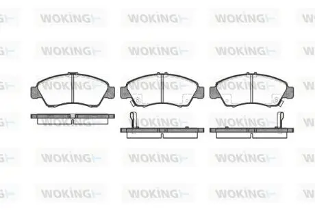 P519302 Колодки гальмівні WOKING підбір по vin на Brocar