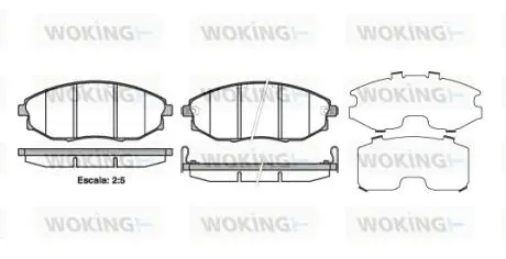 P1323302 Колодки гальмівні WOKING підбір по vin на Brocar