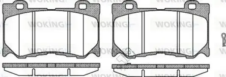 P1272301 Колодки гальмівні WOKING подбор по vin на Brocar