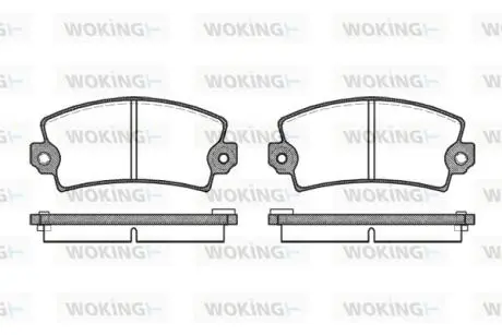 P121306 Колодки гальмівні WOKING подбор по vin на Brocar