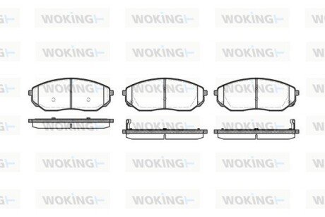 P1141302 Колодки гальмівні WOKING подбор по vin на Brocar