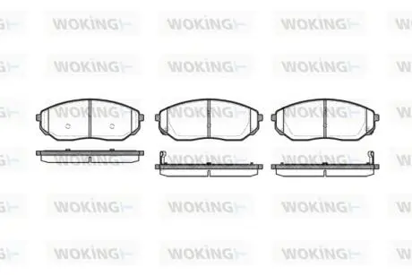 P1141302 Колодки гальмівні WOKING подбор по vin на Brocar