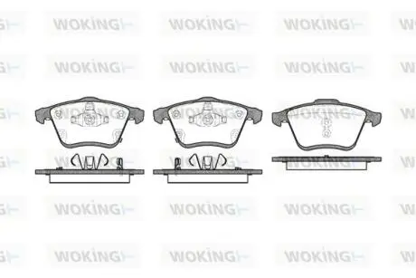 P1082302 Колодки гальмівні WOKING підбір по vin на Brocar