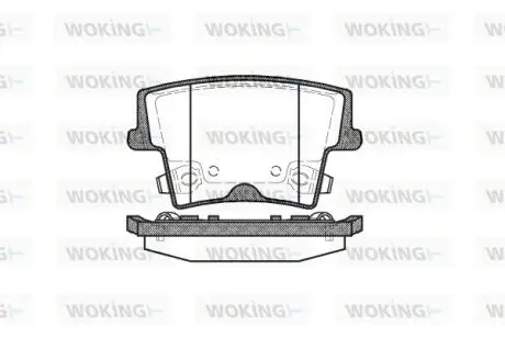 P1027308 Колодки гальмівні WOKING підбір по vin на Brocar