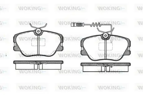 P089302 Колодки тормозные WOKING подбор по vin на Brocar