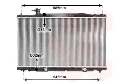 25002226 Радіатор охолодження CR-V 20i AT 06- (вир-во Van Wezel) VAN WEZEL підбір по vin на Brocar