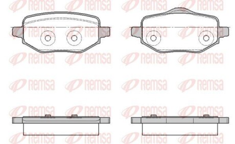 195200 Колодки гальмівні дискові (комплект 4 шт) REMSA підбір по vin на Brocar