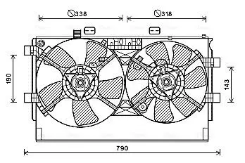 MT7530 Вентилятор охолодження радіатора AVA COOLING підбір по vin на Brocar