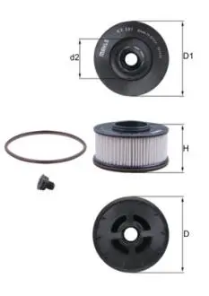 KX591D Фільтр паливний Mahle HYUNDAI/KIA Santa Fe/Sorento \'\'2.0-2.2 CRDI \'\'15-21 MAHLE / KNECHT підбір по vin на Brocar