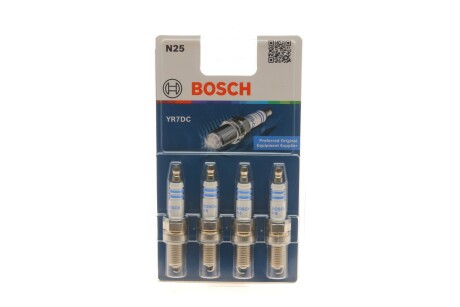 0242135801 СВІЧКА YR 7 DC+ BOSCH подбор по vin на Brocar