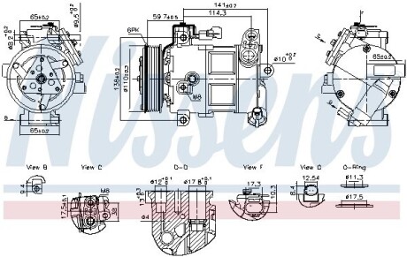 890596 Компресор кондиціонера First Fit NISSENS подбор по vin на Brocar