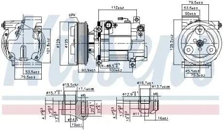 89549 Компресор кондиціонера NISSENS підбір по vin на Brocar