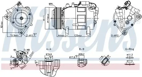 891148 Компресор кондиціонера NISSENS підбір по vin на Brocar