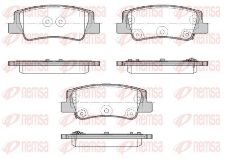 195602 Колодки гальмівні дискові (комплект 4 шт) REMSA підбір по vin на Brocar