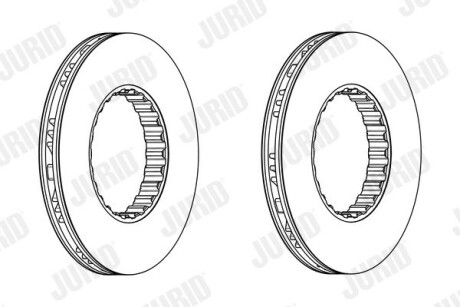 569214J Диск гальмівний JURID підбір по vin на Brocar
