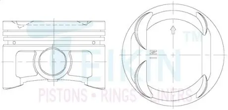 38153025 Поршни ремонт (+0.25мм) (к-кт на мотор) HONDA D16Y8 Accord, Civic, HR-V TEIKIN підбір по vin на Brocar