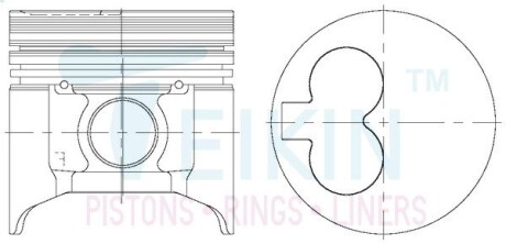 42611AG050 Поршни ремонт +0.50mm(к-кт на мотор) Mazda Alfi Galary R2 LATE TEIKIN підбір по vin на Brocar