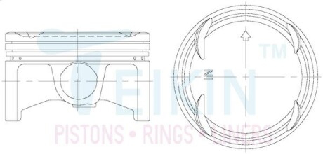 38184050 Поршни ремонт (+0.50мм) (к-кт на мотор) HONDA K24A4-II TEIKIN підбір по vin на Brocar