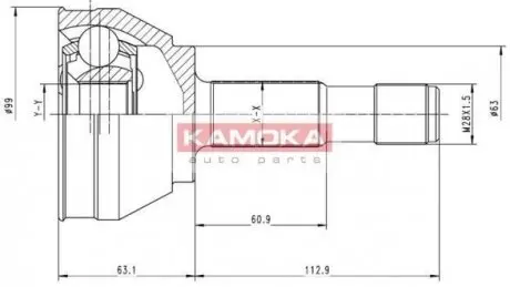 6152 Шрус зовнішній KAMOKA підбір по vin на Brocar