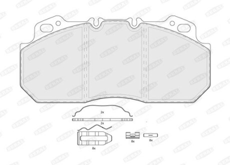 BCV29090TK Комплект гальмівних колодок, дискове гальмо BERAL підбір по vin на Brocar