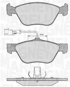 363916060101 Колодки гальмівні дискові, комплект MAGNETI MARELLI подбор по vin на Brocar