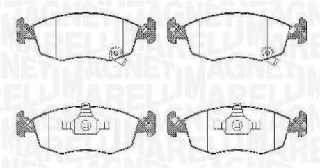 363916060428 Колодки гальмівні дискові, комплект MAGNETI MARELLI подбор по vin на Brocar