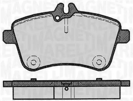 363916060302 Колодки гальмівні дискові, комплект MAGNETI MARELLI підбір по vin на Brocar
