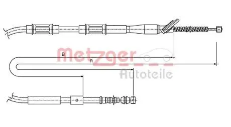 171445 Трос, стояночная тормозная система METZGER підбір по vin на Brocar