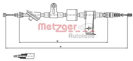 120101 Трос, стояночная тормозная система METZGER підбір по vin на Brocar
