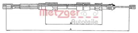 10720 Трос, стояночная тормозная система METZGER підбір по vin на Brocar