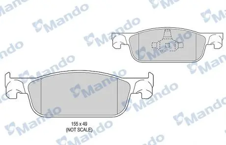 MBF015302 Колодки гальмівні дискові передні MANDO підбір по vin на Brocar