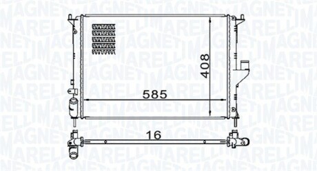 350213160900 Радіатор системи охолодження MAGNETI MARELLI подбор по vin на Brocar