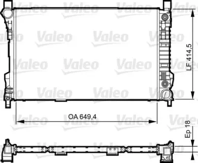 735144 Радіатор системи охолодження VALEO підбір по vin на Brocar