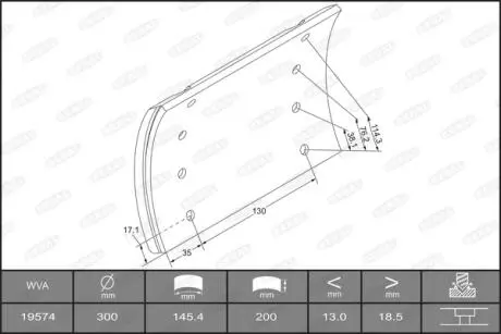 KBL1957401660 Накладки гальмівні WVA19574 BERAL підбір по vin на Brocar