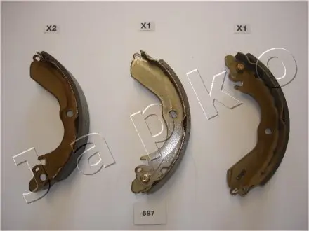 55587 Комплект тормозных колодок JAPKO підбір по vin на Brocar