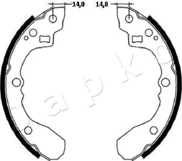 55398 Комплект тормозных колодок JAPKO підбір по vin на Brocar
