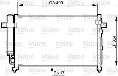 814341 Конденсатор, кондиционер VALEO підбір по vin на Brocar